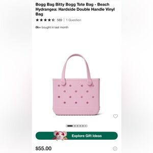 BOGG BAG Bitty Bogg Tote Bag - Light Pink